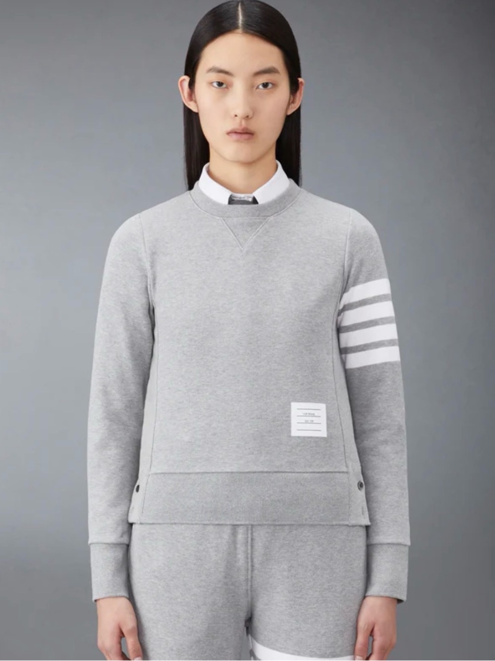 Thom Browne Classic Loopback 4-Bar Sweatshirt. Size S